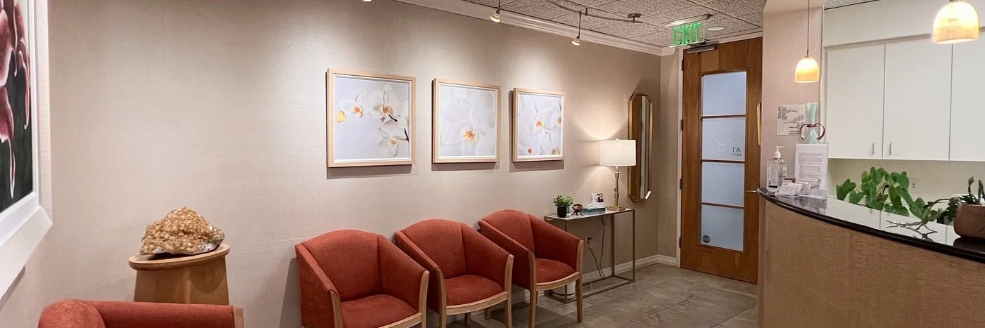 The welcoming waiting area at Atlanta Dental Wellness